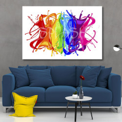 Cuadro Abstracto Splash Colorido impreso para salón
