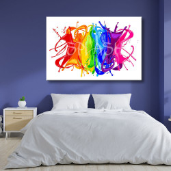 Cuadro Abstracto Splash Colorido para dormitorio