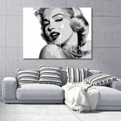 Cuadro de Marilyn Monroe blanco y negro para salón