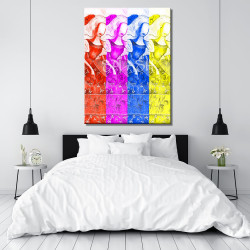 Cuarteto Meninas Modernas de Colores impreso para dormitorio