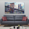 Nueva York-Puente de Brooklyn pintado con texturas para salón