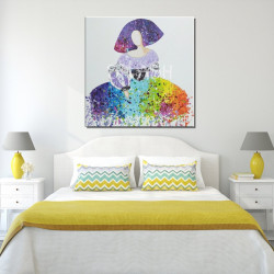 Menina moderna salpicada multicolor para dormitorio