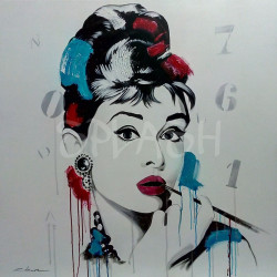 cuadro Audrey Hepburn en colores