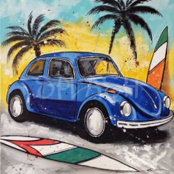 Volkswagen escarabajo azulsurfero
