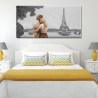 Cuadro Pareja abrazada mirando Torre Eiffel para dormitorio