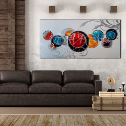 Cuadro Abstracto círculos de colores para salón
