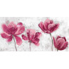 Cuadro texturado de flores rosas