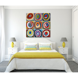 Cuadro círculos de colores Kandinsky para dormitorio
