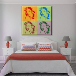 Cuadro Marylin tipo Warhol pop art para dormitorio