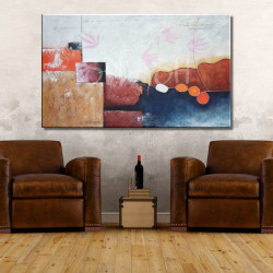 Cuadro Abstracto Texturado en ocres, rojos y naranjas para salón