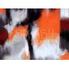 Composición abstracta en naranja y grises