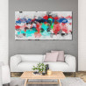 Cuadro abstracto vertical colorido para salón