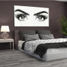 Cuadro pop art ojos en blanco y negro para dormitorio