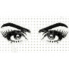 Cuadro pop art ojos en blanco y negro