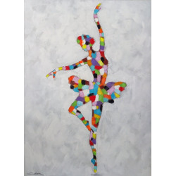 Bailarina colorido con arpillera