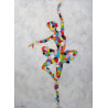 Bailarina colorido con arpillera