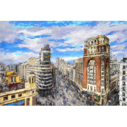 Cuadro de Madrid Capitol y Gran Vía