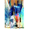 Cuadro abstracto de New York Manhattan