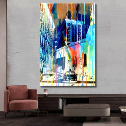 Cuadro abstracto de New York Manhattan para salón oficina negocio