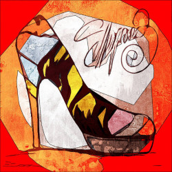 Cuadro pop art con zapato de tacón colorido