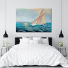 Cuadro de paisaje marino con veleros para dormitorio