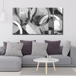 Círculos Abstractos en blanco y negro para salón
