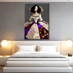 Menina barroca con motivos geométricos para dormitorio