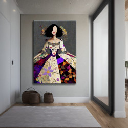 Menina barroca con motivos geométricos para pasillo y entrada