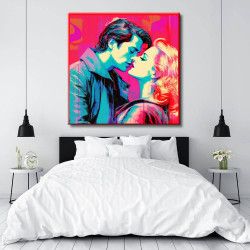 Cuadro pop art True Romance colorido para dormitorio