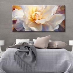 Cuadro de flor grande en detalle impreso en lienzo para dormitorio
