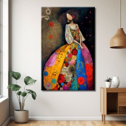 Cuadro Colorido Menina Contemporánea impreso en lienzo