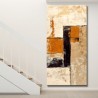 Cuadro Abstracto Calidez Geométrica para escalera pasillos entradas Impreso en lienzo