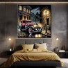 Cuadro Vehículo Nocturno Clásico Impreso en lienzo para dormitorio