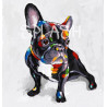 Cuadro moderno Bulldog francés colores