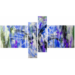 Cuadro abstracto Universo Azul