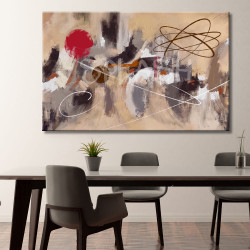 Cuadro moderno abstracto marrón
