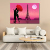 Cuadro romántico París Torre Eiffel con pareja