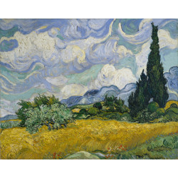 cuadro Van Gogh campo trigo con cipreses