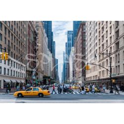 Cuadro New York street y taxi