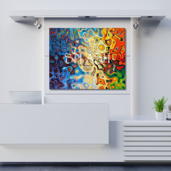 Cuadro Abstracto multicolor impreso para salón