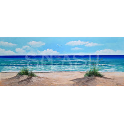 Cuadro Playa azul con gaviotas