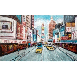 Nueva York y Time Square con coches