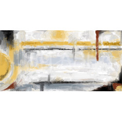 Cuadro Abstracto en Amarillo mostaza