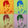 Cuadro Audrey pop art estilo Warhol