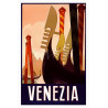 Cartel vintage de Venecia colores cálidos
